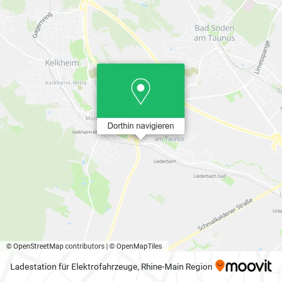 Ladestation für Elektrofahrzeuge Karte