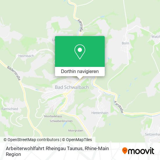 Arbeiterwohlfahrt Rheingau Taunus Karte