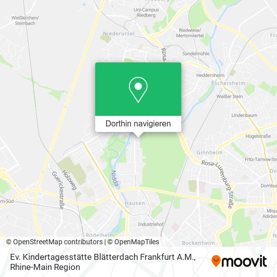 Ev. Kindertagesstätte Blätterdach Frankfurt A.M. Karte