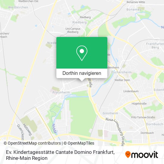 Ev. Kindertagesstätte Cantate Domino Frankfurt Karte
