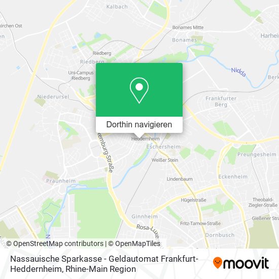 Nassauische Sparkasse - Geldautomat Frankfurt-Heddernheim Karte