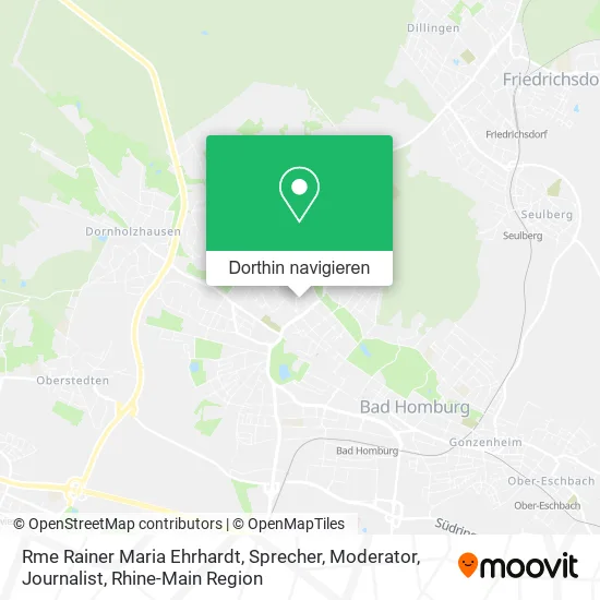 Rme Rainer Maria Ehrhardt, Sprecher, Moderator, Journalist Karte