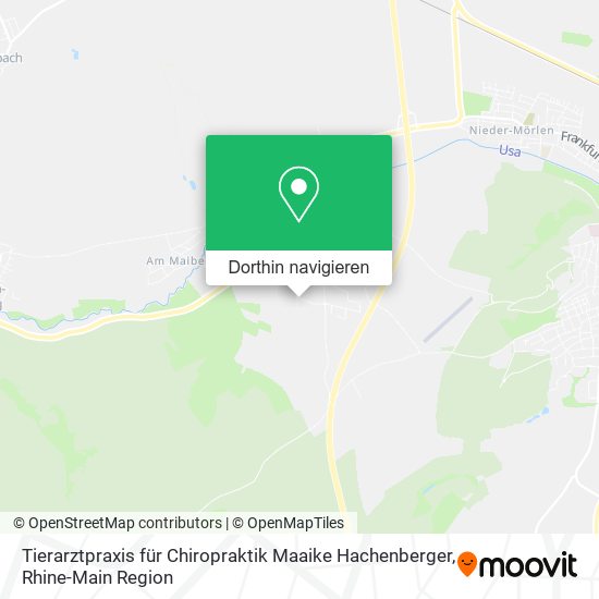 Tierarztpraxis für Chiropraktik Maaike Hachenberger Karte