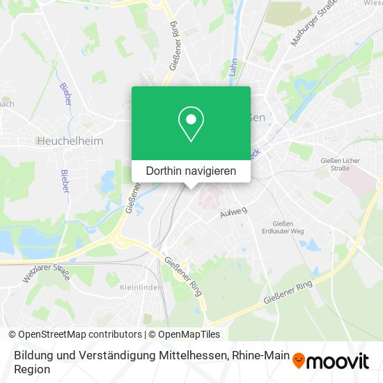Bildung und Verständigung Mittelhessen Karte