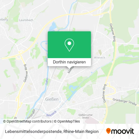 Lebensmittelsonderpostende Karte