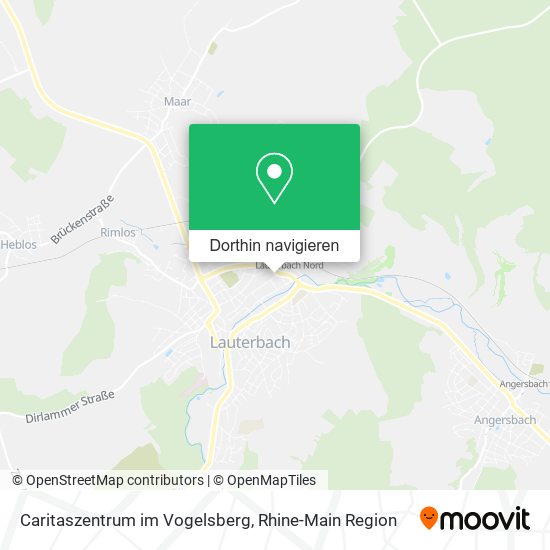 Caritaszentrum im Vogelsberg Karte