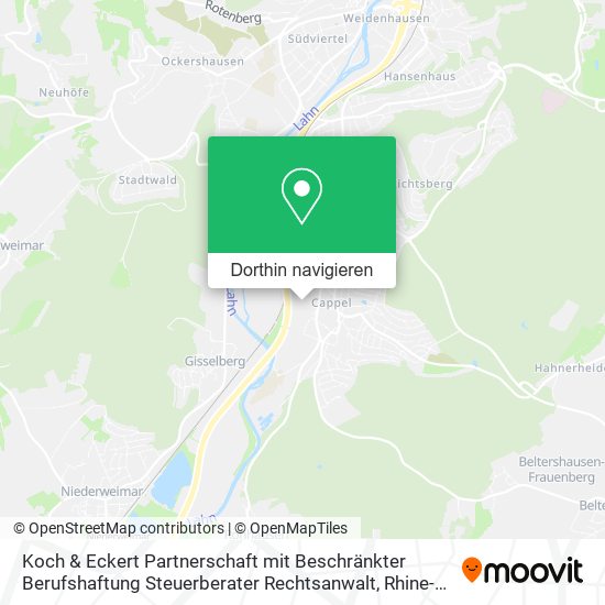 Koch & Eckert Partnerschaft mit Beschränkter Berufshaftung Steuerberater Rechtsanwalt Karte