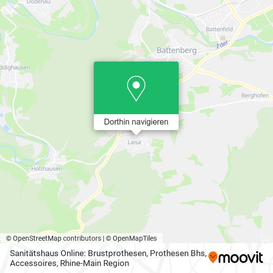 Sanitätshaus Online: Brustprothesen, Prothesen Bhs, Accessoires Karte