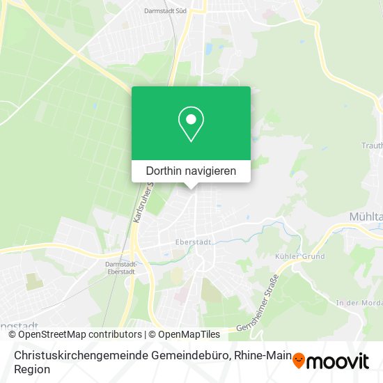 Christuskirchengemeinde Gemeindebüro Karte