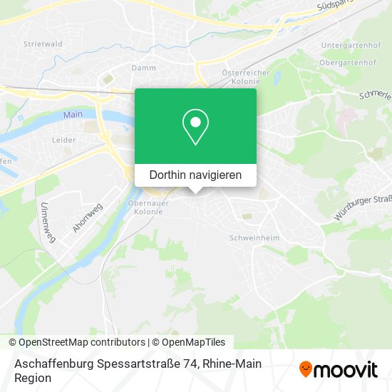 Aschaffenburg Spessartstraße 74 Karte