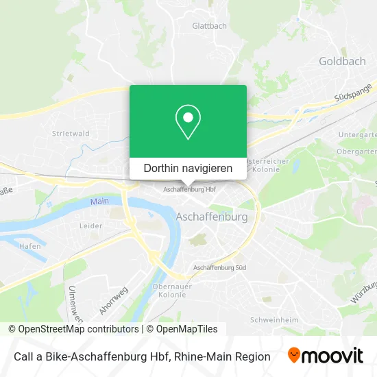 Call a Bike-Aschaffenburg Hbf Karte