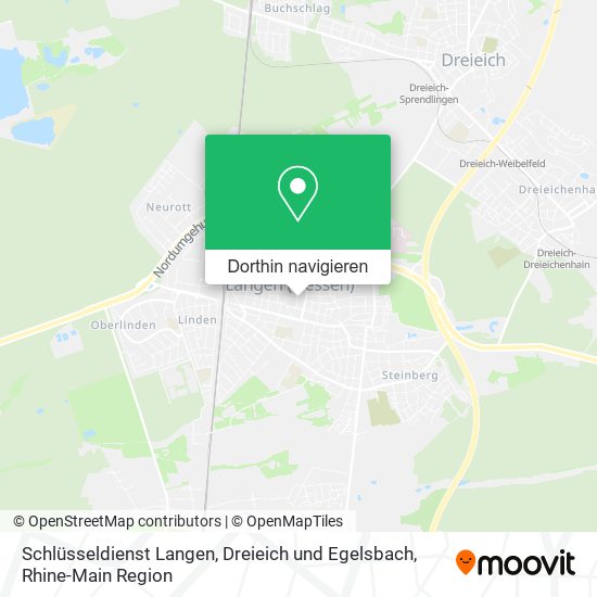 Schlüsseldienst Langen, Dreieich und Egelsbach Karte