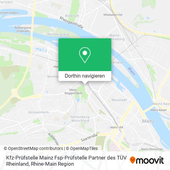 Kfz-Prüfstelle Mainz Fsp-Prüfstelle Partner des TÜV Rheinland Karte