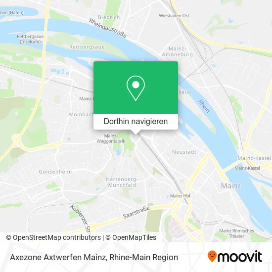 Axezone Axtwerfen Mainz Karte