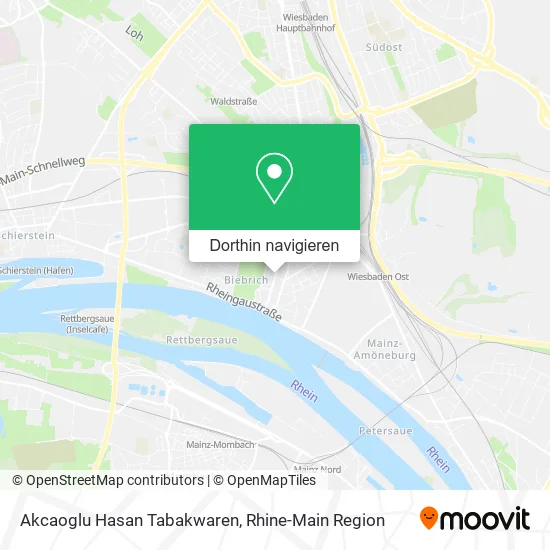 Akcaoglu Hasan Tabakwaren Karte