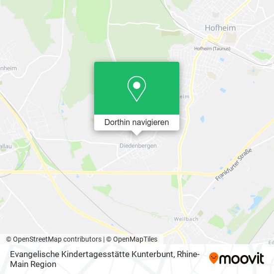 Evangelische Kindertagesstätte Kunterbunt Karte