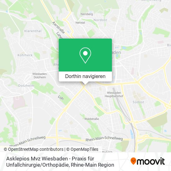 Asklepios Mvz Wiesbaden - Praxis für Unfallchirurgie / Orthopädie Karte