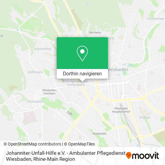 Johanniter-Unfall-Hilfe e.V. - Ambulanter Pflegedienst Wiesbaden Karte