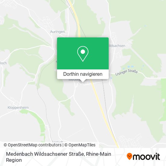 Medenbach Wildsachsener Straße Karte