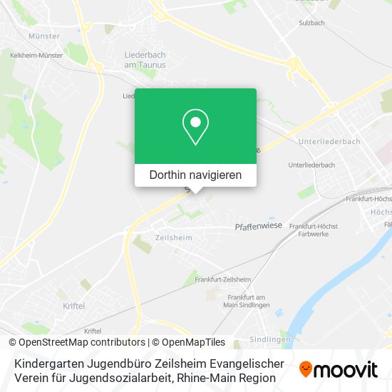 Kindergarten Jugendbüro Zeilsheim Evangelischer Verein für Jugendsozialarbeit Karte