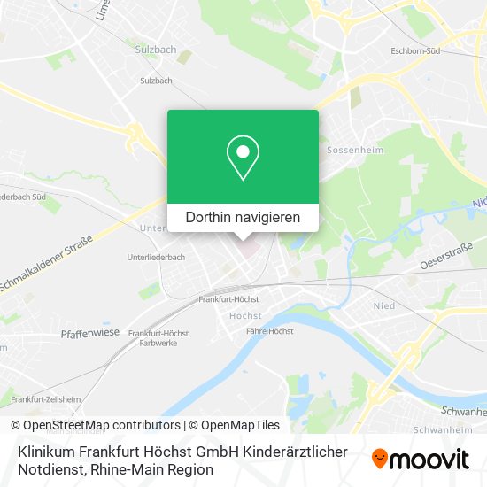 Klinikum Frankfurt Höchst GmbH Kinderärztlicher Notdienst Karte