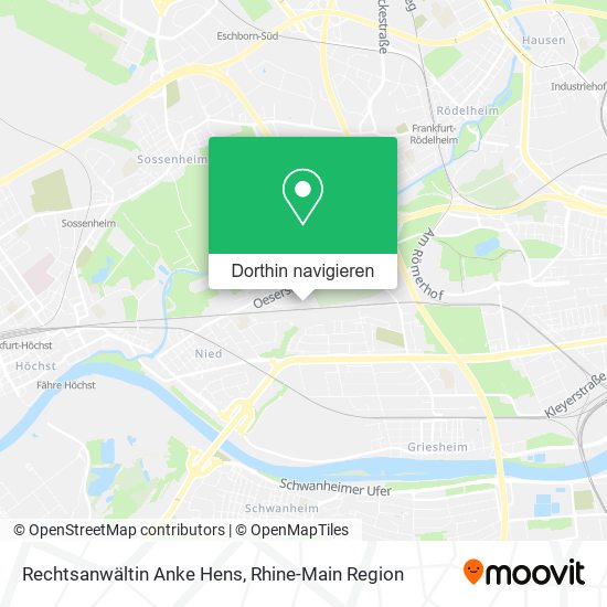 Rechtsanwältin Anke Hens Karte