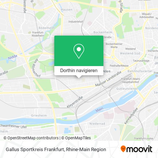 Gallus Sportkreis Frankfurt Karte