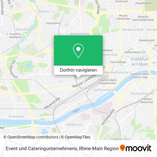 Event und Cateringunternehmens Karte
