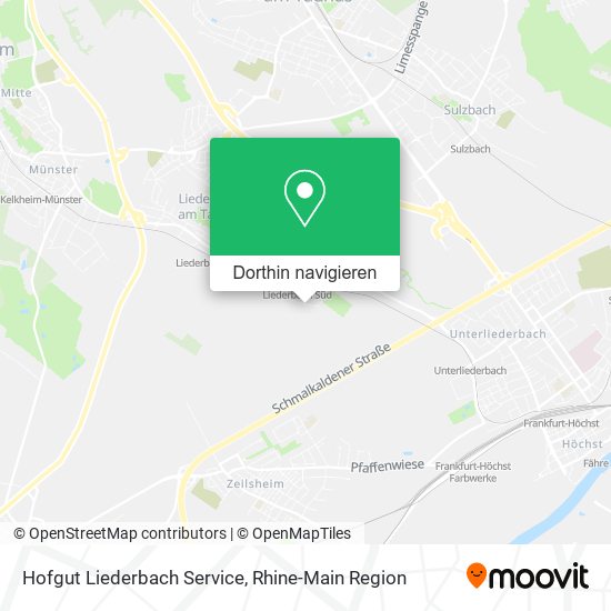 Hofgut Liederbach Service Karte