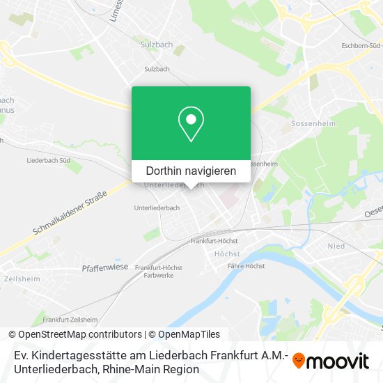 Ev. Kindertagesstätte am Liederbach Frankfurt A.M.-Unterliederbach Karte