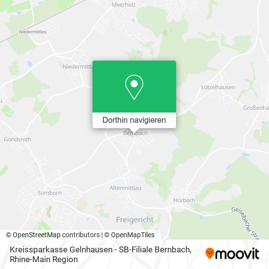 Kreissparkasse Gelnhausen - SB-Filiale Bernbach Karte