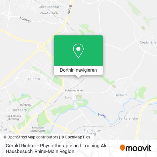 Gérald Richter - Physiotherapie und Training Als Hausbesuch Karte