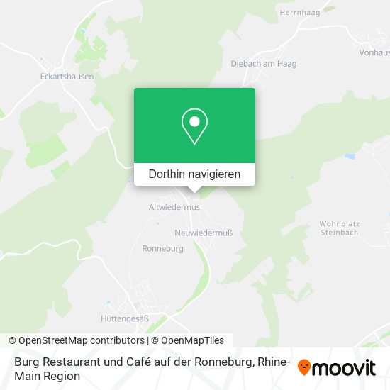 Burg Restaurant und Café auf der Ronneburg Karte