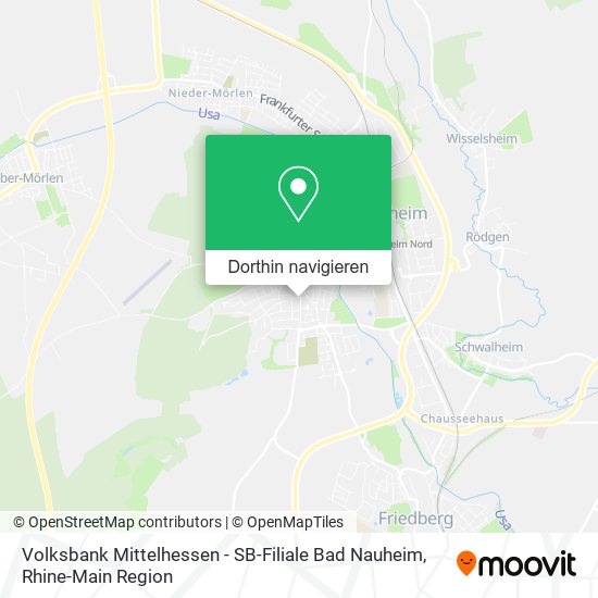 Volksbank Mittelhessen - SB-Filiale Bad Nauheim Karte