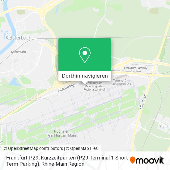 Frankfurt-P29, Kurzzeitparken (P29 Terminal 1 Short-Term Parking) Karte