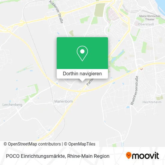 Wie komme ich mit Bus, Bahn oder Straßenbahn nach POCO Einrichtungsmärkte in Mainz?
