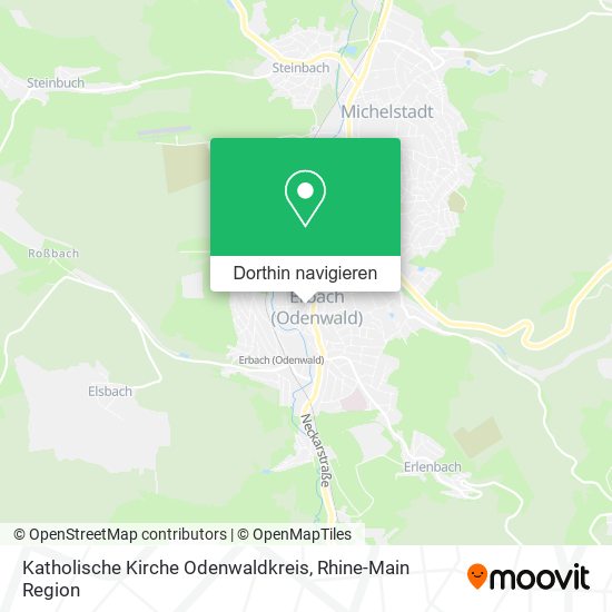 Katholische Kirche Odenwaldkreis Karte