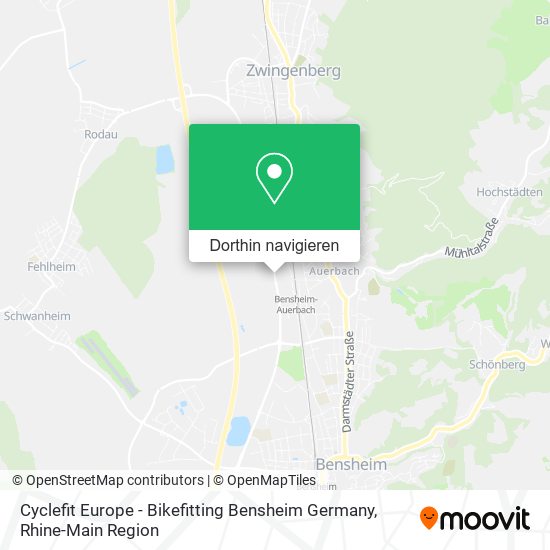 Cyclefit Europe - Bikefitting Bensheim Germany Karte