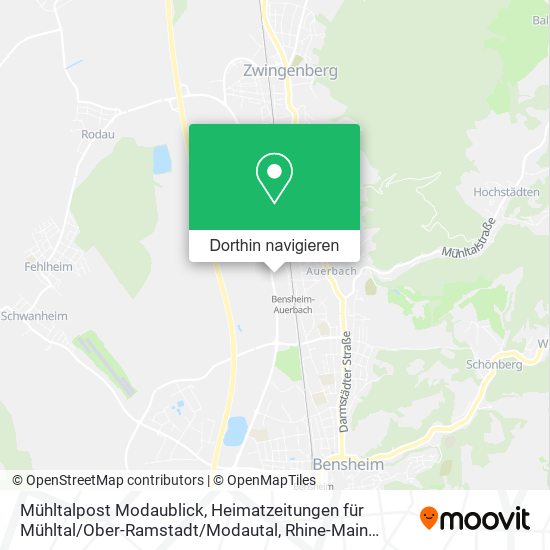 Mühltalpost Modaublick, Heimatzeitungen für Mühltal / Ober-Ramstadt / Modautal Karte