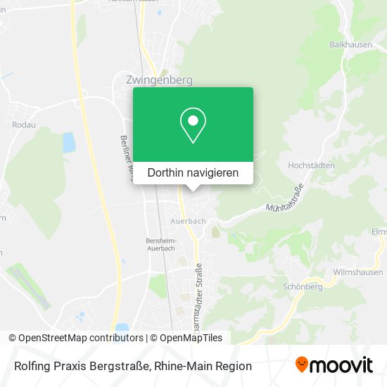 Rolfing Praxis Bergstraße Karte