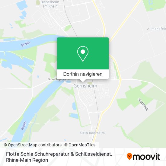 Flotte Sohle Schuhreparatur & Schlüsseldienst Karte