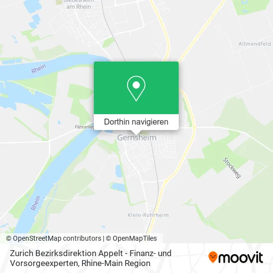 Zurich Bezirksdirektion Appelt - Finanz- und Vorsorgeexperten Karte