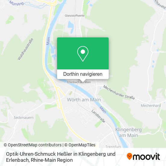 Optik-Uhren-Schmuck Heßler in Klingenberg und Erlenbach Karte