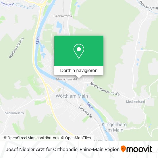 Josef Niebler Arzt für Orthopädie Karte