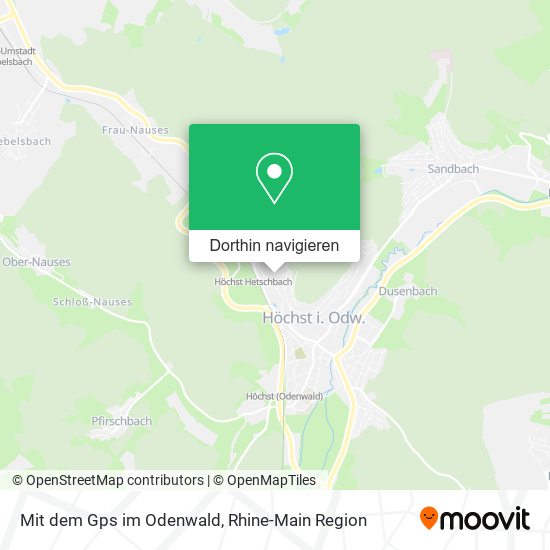 Mit dem Gps im Odenwald Karte