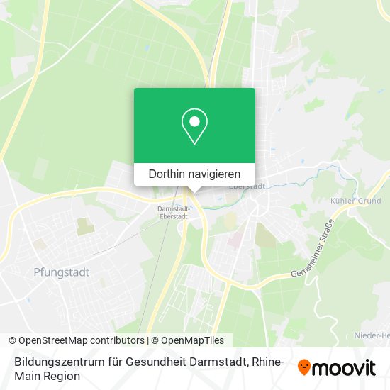Bildungszentrum für Gesundheit Darmstadt Karte
