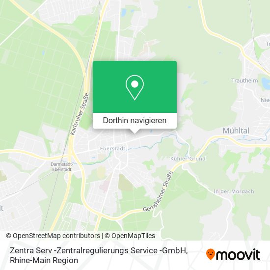 Zentra Serv -Zentralregulierungs Service -GmbH Karte