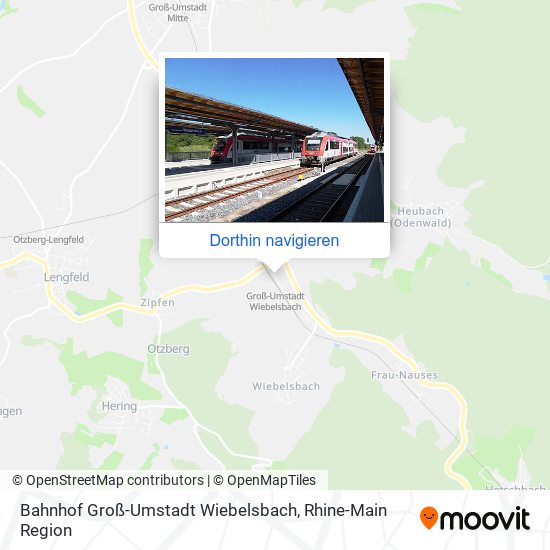 Bahnhof Groß-Umstadt Wiebelsbach Karte