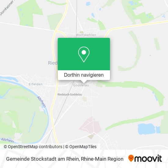 Gemeinde Stockstadt am Rhein Karte