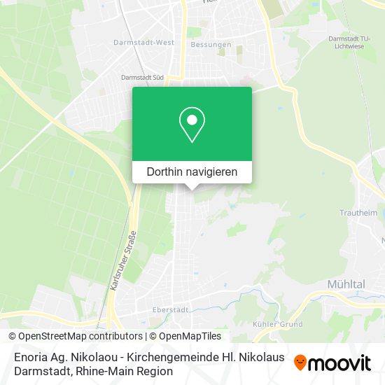 Enoria Ag. Nikolaou - Kirchengemeinde Hl. Nikolaus Darmstadt Karte